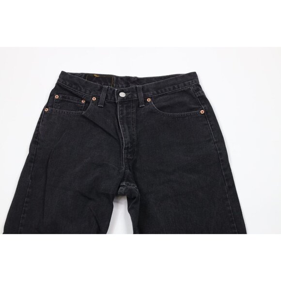 Vintage Y2K 2000 Levis 550 Mens 29x30 Faded Relaxed Fit Denim Jeans Black Cotton - Picture 2 of 14